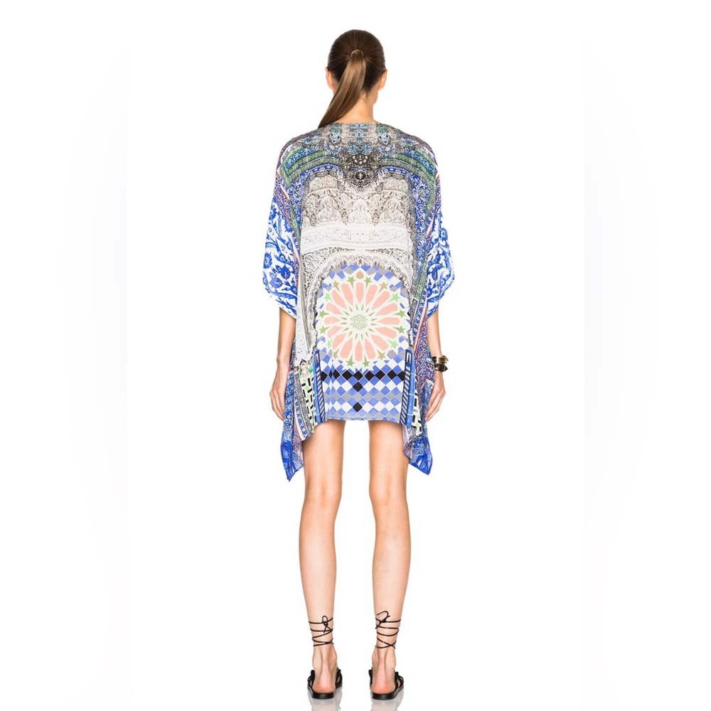 Camilla Mini Lace Up Caftan in Courtyard Of Maidens - Picture 4 of 16